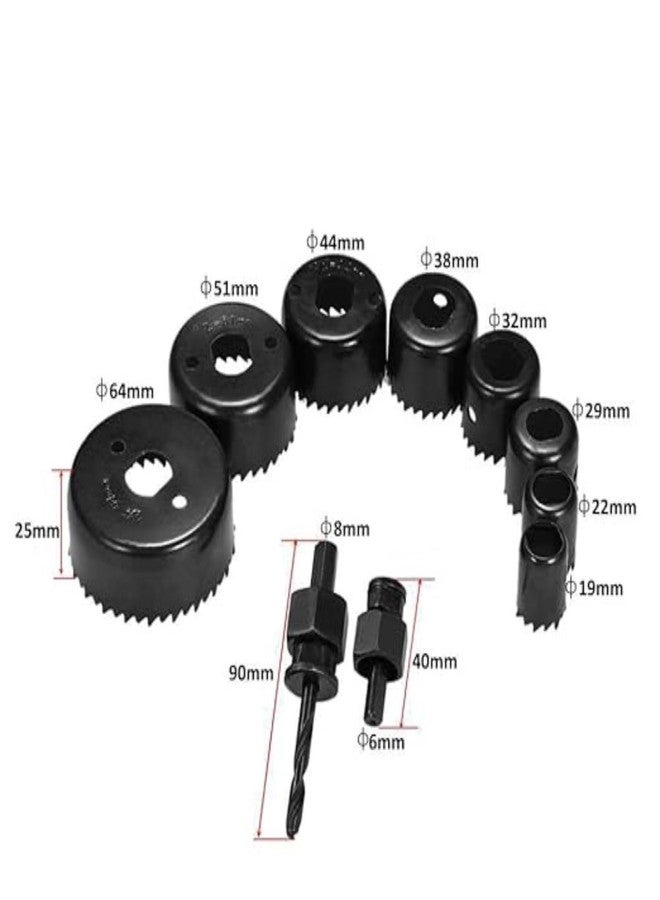 وولف مجموعة مناشير ثقب احترافية من ولف (18 قطعة) | طقم قاطع ثقب من الفولاذ عالي الكربون للخشب والبلاستيك والمعادن | مثالية لقطع ألواح لعبة كورن هول، وقنوات التهوية، وأضواء السقف، ومكبرات الصوت، وأعمال النجارة - Image 4